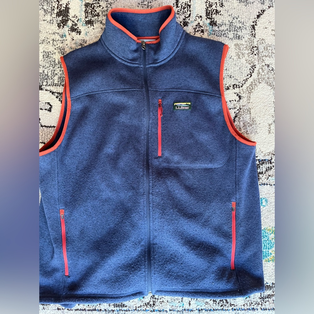 XL L.L. Bean Navy Fleece Vest